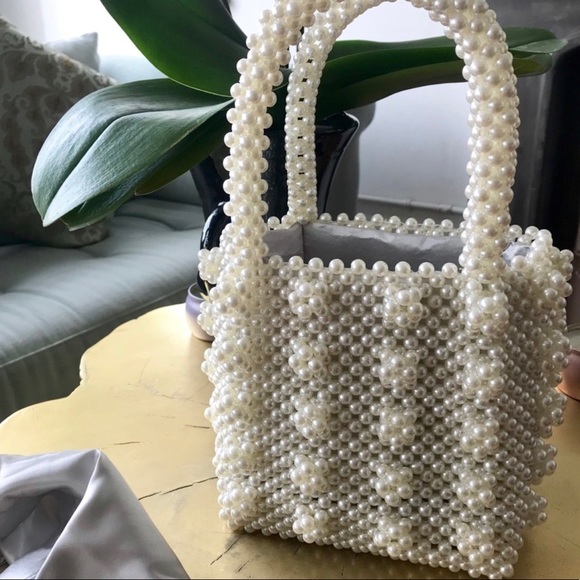 Pearl hand beaded bag - not shrimps !! - Picture 5 of 9